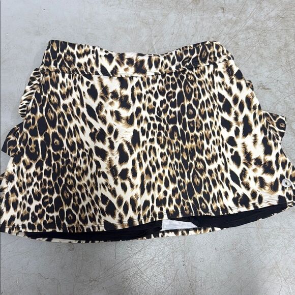 Leopard Print Women's Skirt - DONAJO Athletic Skirt.- Built in Shorts - Picture 1 of 4